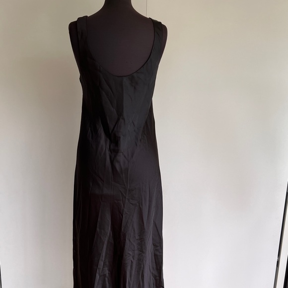 Topshop Silk Slip Black Dress Size 12 - Picture 4 of 7
